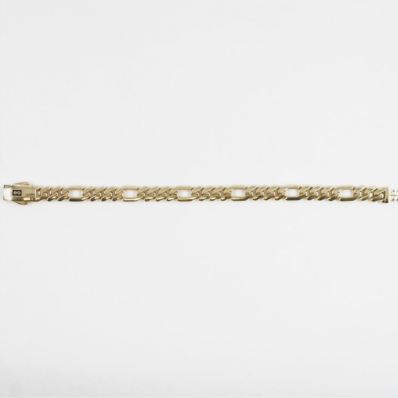 Monaco Chain Miami Cuban Figaro Link 9mm 9in 12.5g 14K Yellow Gold EUC - Picture 15 of 16